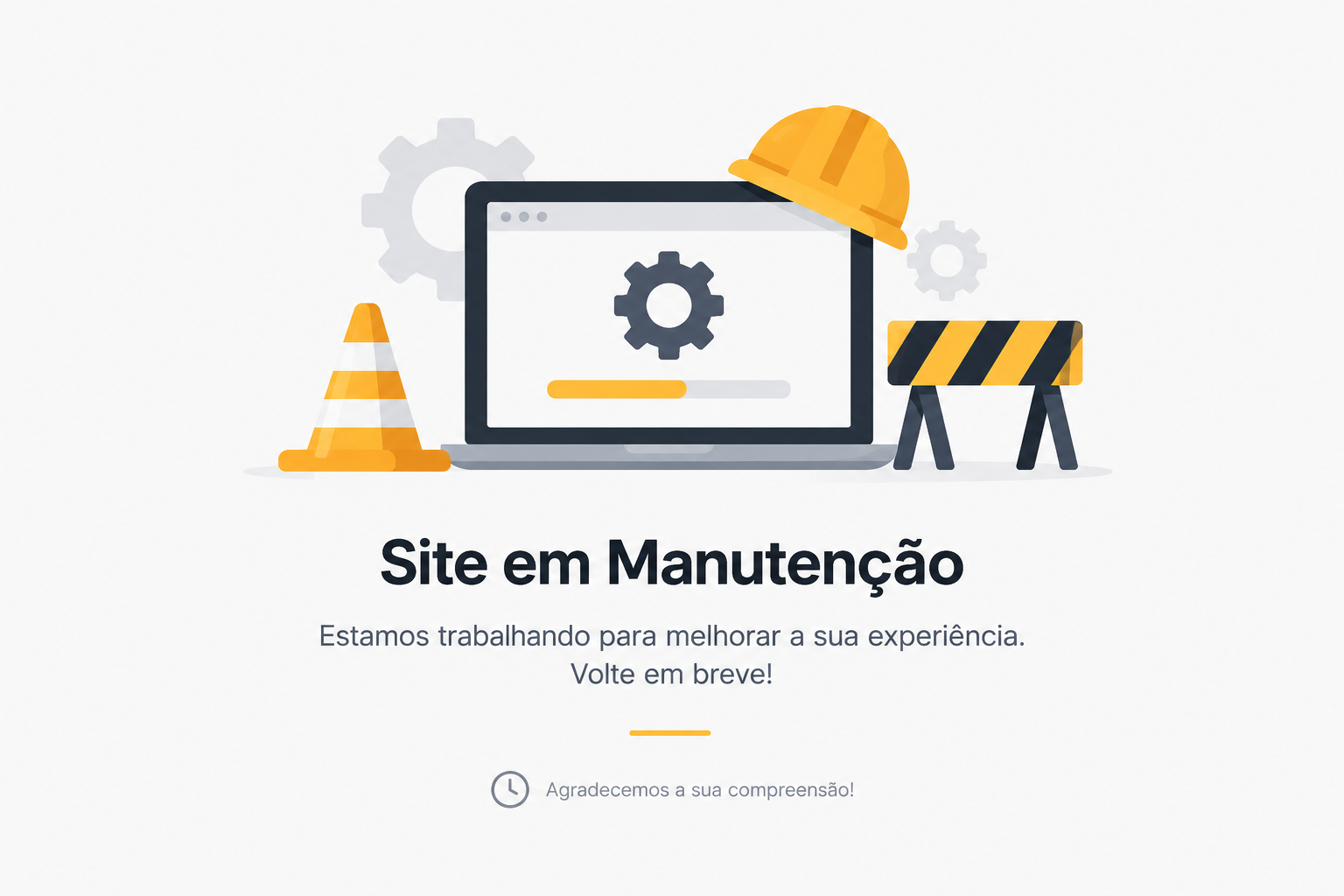 Site temporariamente em manutenção